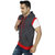 Christy's Collection  Gray Hooded Sleeveless Jacket For Men