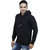 Christy's Collection  Black Hooded Long Sleeve Jacket For Men