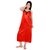 Sukuma Women Satin Nightwear 2 PCs Set of Long Wrap Gown and Nighty