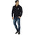 Christy World Black Hooded Long Sleeve Sweatshirt For Men