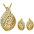 OM Jewells Gold Plated Gold  White Alloy Necklace Set For Women