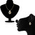 OM Jewells Gold Plated Gold  White Alloy Necklace Set For Women