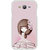 ifasho Cute Girl with Ribbon in Hair Back Case Cover for Samsung Galaxy On 7Pro