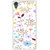 ifasho Animated Pattern colrful design flower with leaves Back Case Cover for Sony Xperia Z5