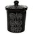Barni/Jar Container In Black Colour With White Fiddle Pattern (Set Of 1) Handmade Pottery By Stonish