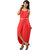 Adorable  Red Sexy Summer Bohemian Dress Irregular Women Beach Dresses Pleated Skirt Fashion Vintage Maxi Belt Casual La
