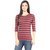 Maroon Color Stripped Top for Women