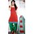 Red  Green Color 100 Cotton Printed Designer Unstitched Dress Materials From Shalibhadra Enterprise