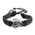 Diva Walk black leather bracelet-00962