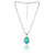Diva Walk blue alloy necklace-00937