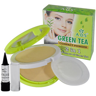 ADS 2in1 Green Tea Compact Powder Free Kajal