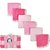 Gerber 6 Pack Woven Washcloths 100% Cotton 9 X 9 Girl Colors- Colors May Vary