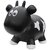 Kids Farm Hoppers Jumping Animals Cow (Space Hoppers) (Black)