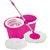 Skycandle Easy Microfibre Cleaning Plastic Double Bucket Mop With Two Mop Heads-Assorted (5 lt.)