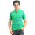 Go-On Green Polo Neck Half Sleeve T-Shirt For Men'S
