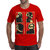 Oneliner Red Round Neck Half Sleeve T-shirt For Men