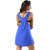 Trendy Solid Blue Colour Swimwear Bikini Cover Ups Beach Dress For Women.