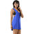Trendy Solid Blue Colour Swimwear Bikini Cover Ups Beach Dress For Women.