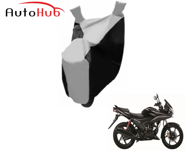 Buy Auto Hub Black-Silver Two Wheeler Cover For Honda CBF Stunner Online @ ₹ 290 from ShopClues