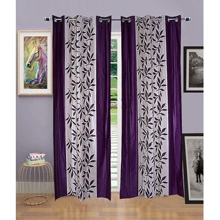 HDecore Purple Kolaveri Window Curtains 1 pc 5ft