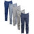 Indistar Men's Rayon Formal Trousers (Pack of 5)_Gray::Gray::Blue::Gray::Gray_Size: 30