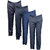 Indistar Men's Rayon Formal Trousers (Pack of 4)_Gray::Gray::Gray::Blue_Size: 30