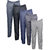 Indistar Men's Rayon Formal Trousers (Pack of 5)_Gray::Gray::Gray::Gray::Gray_Size: 30