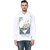 Fritzberg Men's Printed White Hooded Sweatshirt