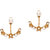 Fabula's Two-in-One Gold & White Pearl Traditional Ethnic Jewellery Drop Ear Stud Earrings for Women & Girls