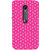 ifasho Animated Pattern design white flower in pink background Back Case Cover for Moto X Force