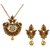 Fabula's Gold & White AD CZ Zircon American Diamond Pearl Traditional Ethnic Jewellery Necklace Set & Drop Earrings for Women,Girls & Ladies