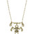 Fabula's Gold & White Crytsal Jewellery Pendant Necklace for Women, Girls & Ladies