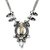 OOMPH's Silver, Black & White Crystal Fashion Jewellery Necklace for Women, Girls & Ladies