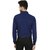 First Row Blue Regular Fit Cotton Blend Formal Shirt