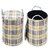SNS Checkered Fabric Round Foldable Laundry Bag