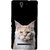 ifasho Innocent Cat with brown Eyes Back Case Cover for Sony Xperia C3 Dual