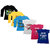 IndiWeaves Girls Cotton Full Sleeves Printed T-Shirt (Pack of 4)_Black::Blue::Yellow::Grey::Pink::Blue_Size: 6-7 Year