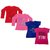 IndiWeaves Girls 2 Cotton Full Sleeves and 2 Half Sleeves Printed T-Shirt (Pack of 4)_Red::Pink::Blue::Pink_Size: 6-7 Year