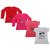 IndiWeaves Girls 2 Cotton Full Sleeves and 2 Half Sleeves Printed T-Shirt (Pack of 4)_Red::Red::Pink::White_Size: 6-7 Year