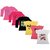 Indistar Girls 3 Cotton Full Sleeves and 3 Half Sleeves Printed T-Shirt (Pack of 6)_Pink::Black::Red::Yellow::Pink::Grey_Size: 6-7 Year