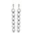 OOMPH's Silver & White Crystal & Pearl Fashion Jewellery Drop Earrings for Women, Girls & Ladies