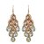 OOMPH's Gold Crystal Chandelier Fashion Jewellery Drop Earrings for Women, Girls & Ladies