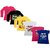 Indistar Girls Cotton Full Sleeves Printed T-Shirt (Pack of 4)_Red::Yellow::Black::Grey::Pink::Blue_Size: 6-7 Year
