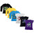 Indistar Girls Cotton Full Sleeves Printed T-Shirt (Pack of 4)_Black::Blue::Yellow::Grey::Black::Purple_Size: 6-7 Year