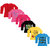 IndiWeaves Girls Cotton Full Sleeve Printed T-Shirt (Pack of 6)_Red::Blue::Yellow::Black::Red::Pink_Size: 6-7 Year