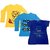 Indistar Girls 2 Cotton Full Sleeves and 1 Half Sleeves Printed T-Shirt (Pack of 3)_Yellow::Blue::Blue_Size: 6-7 Year