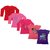 Indistar Girls 3 Cotton Full Sleeves and 2 Half Sleeves Printed T-Shirt (Pack of 5)_Red::Red::Pink::Pink::Purple_Size: 6-7 Year