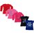 Indistar Girls 3 Cotton Full Sleeves and 2 Half Sleeves Printed T-Shirt (Pack of 5)_Red::Red::Pink::Black::Blue_Size: 6-7 Year