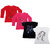 Indistar Girls 2 Cotton Full Sleeves and 2 Half Sleeves Printed T-Shirt (Pack of 4)_Red::Red::Black::White_Size: 6-7 Year