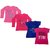Indistar Girls 2 Cotton Full Sleeves and 2 Half Sleeves Printed T-Shirt (Pack of 4)_Pink::Red::Blue::Pink_Size: 6-7 Year
